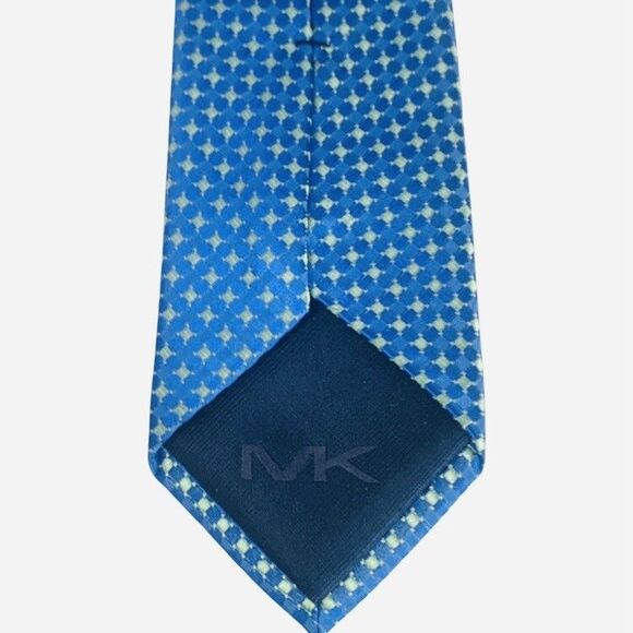 Michael Kors Blue Green Woven Silk Mens Neck Tie Classic Dress Business Design - Picture 7 of 9